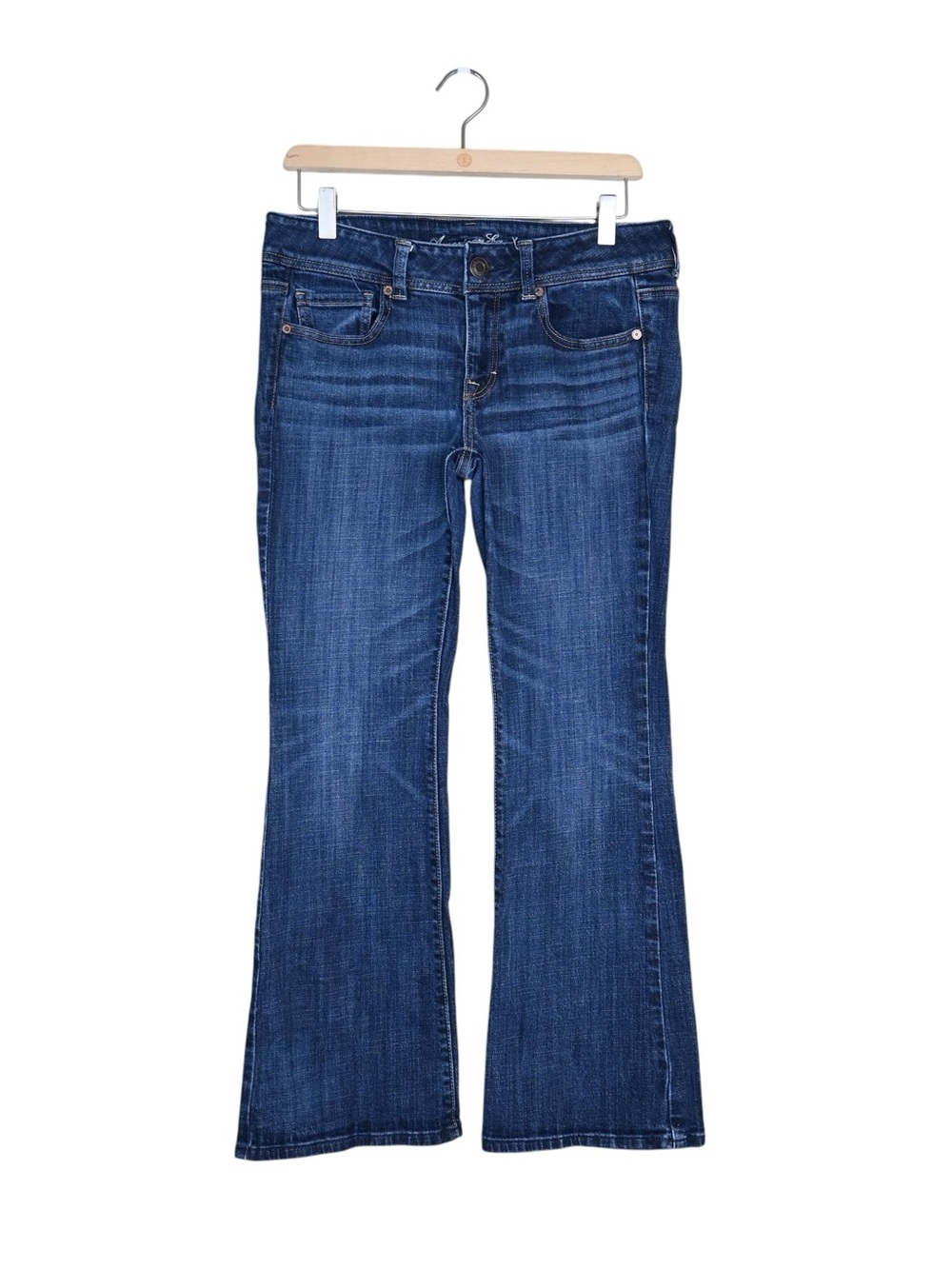 American Eagle Women's 8 Short Dark Wash Low-Rise Vintage Original Boot Jean